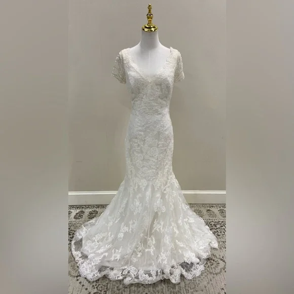Elegant White Lace Gown